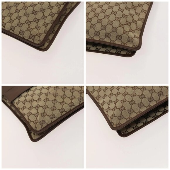 GUCCI GG Canvas Shoulder Bag Brown Silver 019 0489 Auth ki5690 - Picture 14 of 16